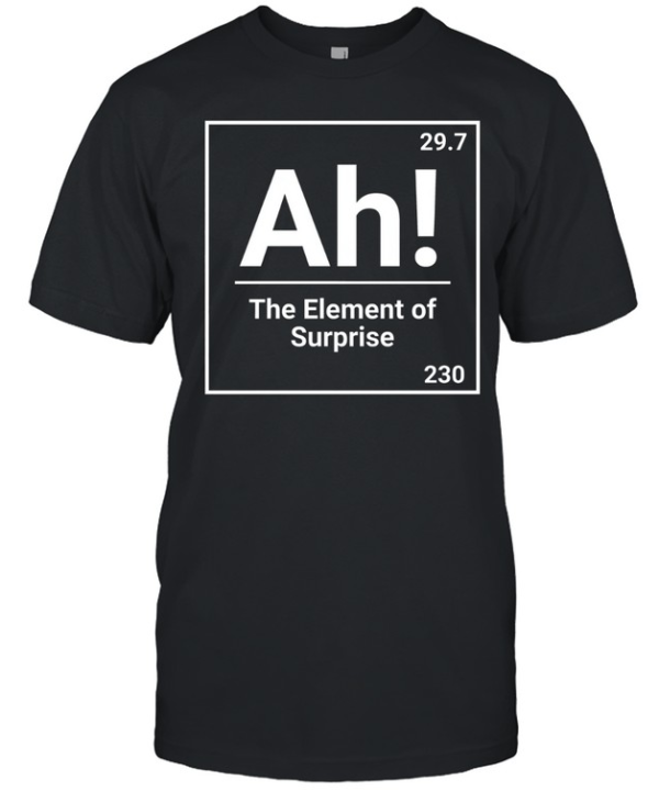 Ah The Element Of Surprise Science Chemistry Pun Classic Men's T-shirt