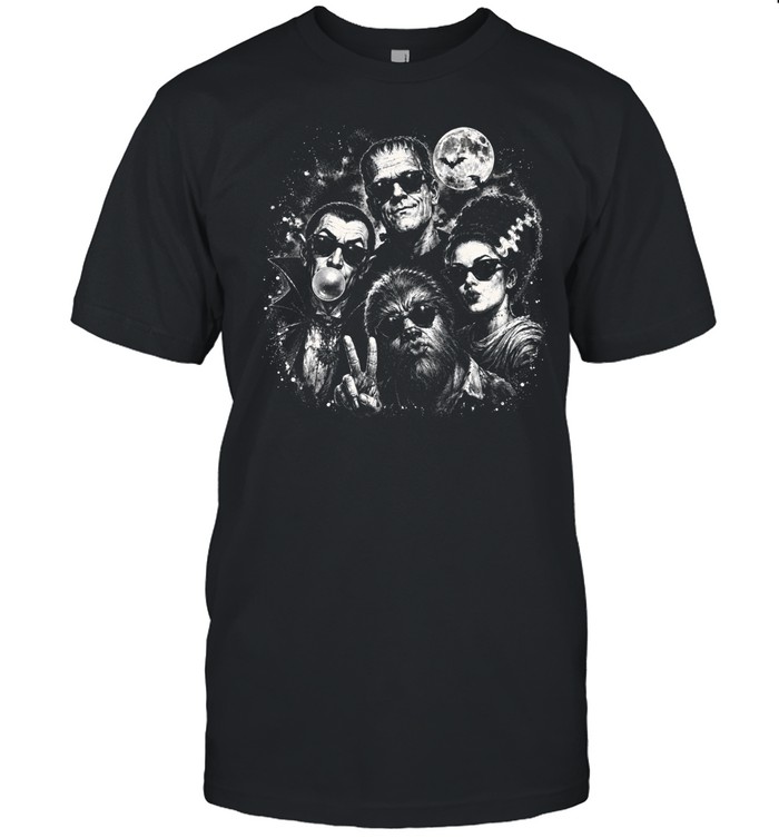 Cool Universal Monsters In Sunglasses Selfie Washed Classic Men's T-shirt Cool Universal Monsters In Sunglasses Selfie Washed Classic Men's T-shirt