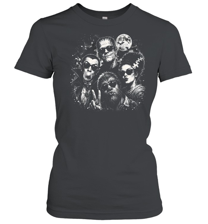 Cool Universal Monsters In Sunglasses Selfie Washed Classic Women's T-shirt