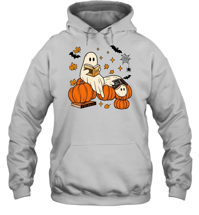 Cozy Reading Ghosts On Pumpkins Fantasy Book Lover Unisex Hoodie Cozy Reading Ghosts On Pumpkins Fantasy Book Lover Unisex Hoodie
