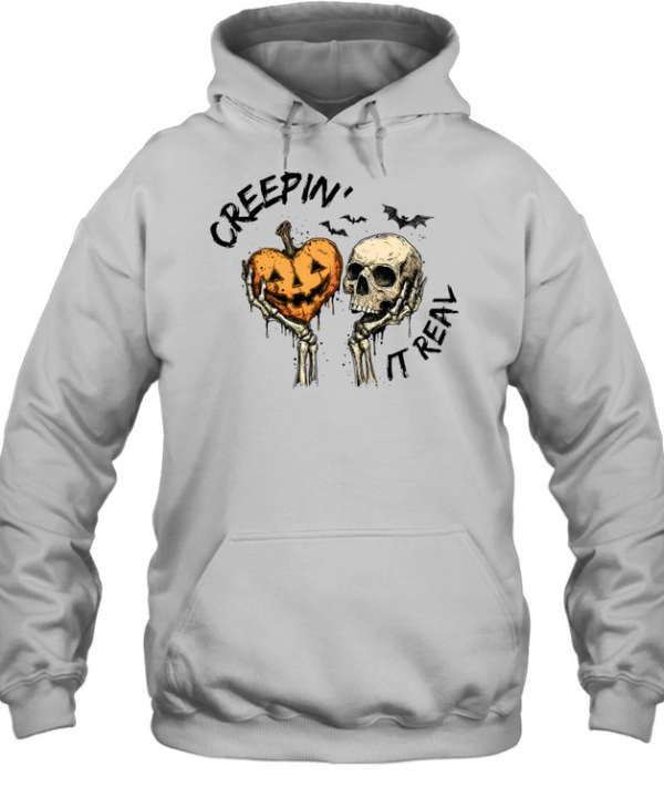 Creepy Skeleton Pumpkin Skull Halloween Unisex Hoodie