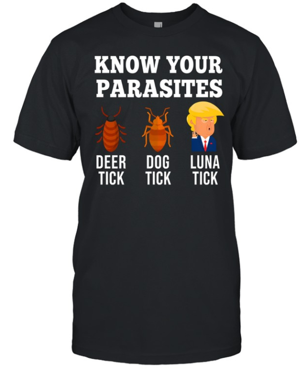 Donald Trump know your parasites deer dog Luna tick Classic Men's T-shirt
