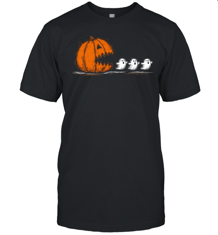 Halloween Pumpkin Eat Ghost Classic Men's T-shirt Halloween Pumpkin Eat Ghost Classic Men's T-shirt