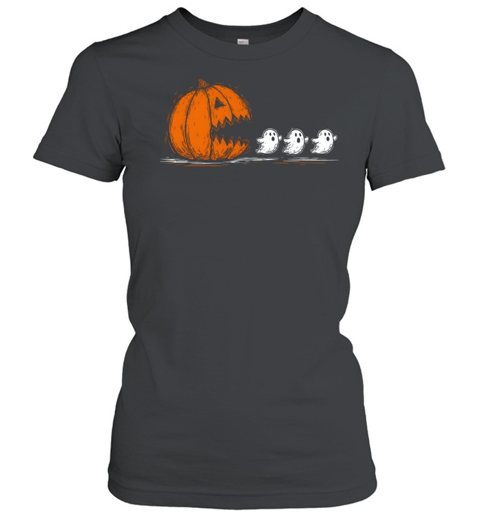 Halloween Pumpkin Eat Ghost Classic Women's T-shirt