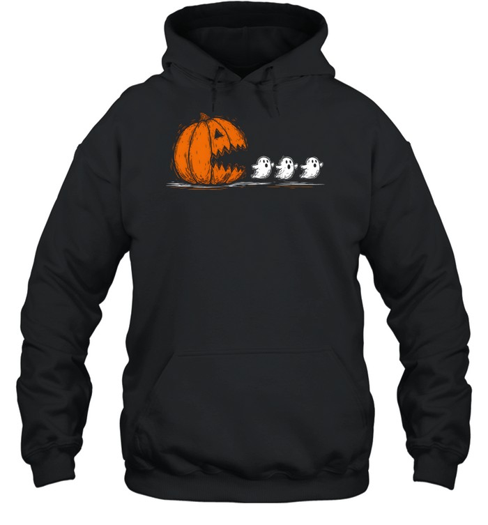 Halloween Pumpkin Eat Ghost Unisex Hoodie Halloween Pumpkin Eat Ghost Unisex Hoodie