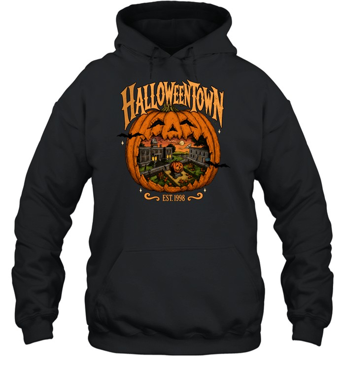 Halloweentown Est 1998 Giant Pumpkin Town Square Portal Unisex Hoodie Halloweentown Est 1998 Giant Pumpkin Town Square Portal Unisex Hoodie