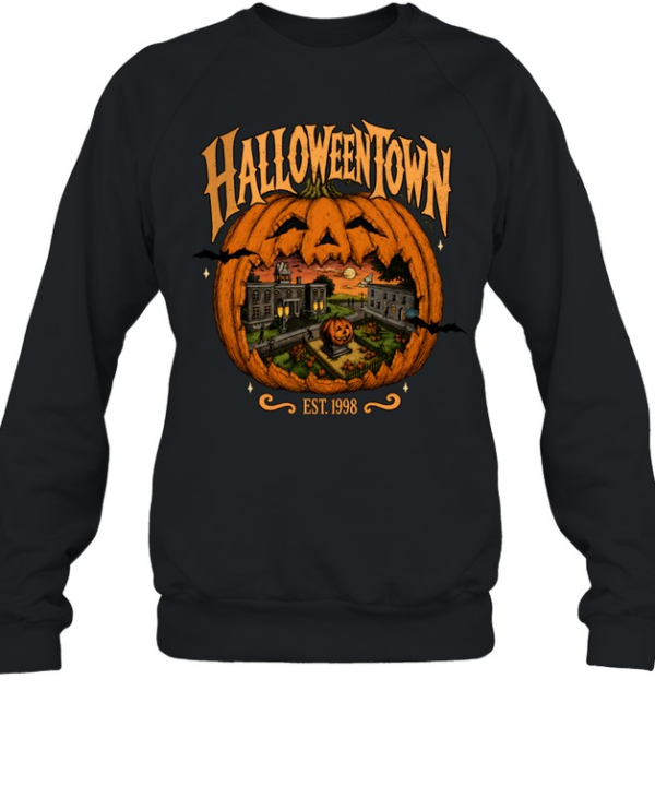 Halloweentown Est 1998 Giant Pumpkin Town Square Portal Unisex Sweatshirt