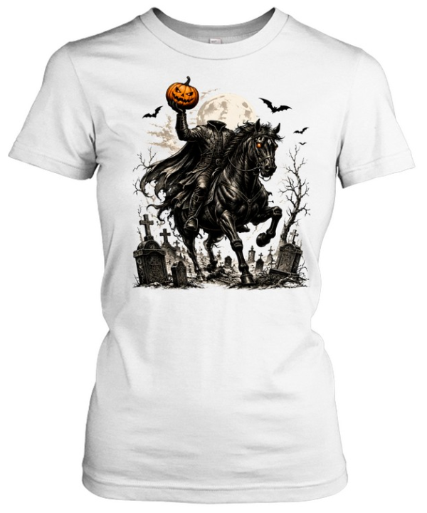 Headless Horseman Pumpkin Rider Halloween  Classic Women's T-shirt