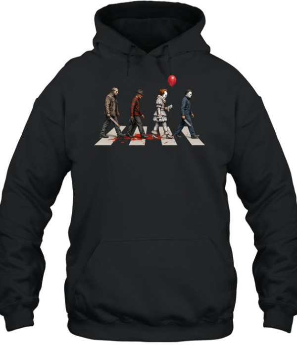 Horror Movie Abbey Road Parody Slasher Walking Crosswalk Unisex Hoodie