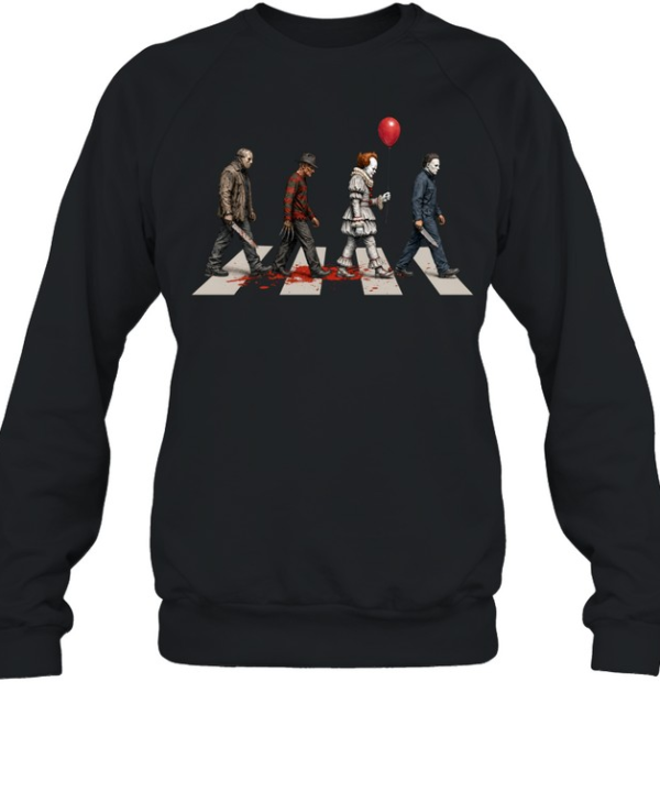 Horror Movie Abbey Road Parody Slasher Walking Crosswalk Unisex Sweatshirt