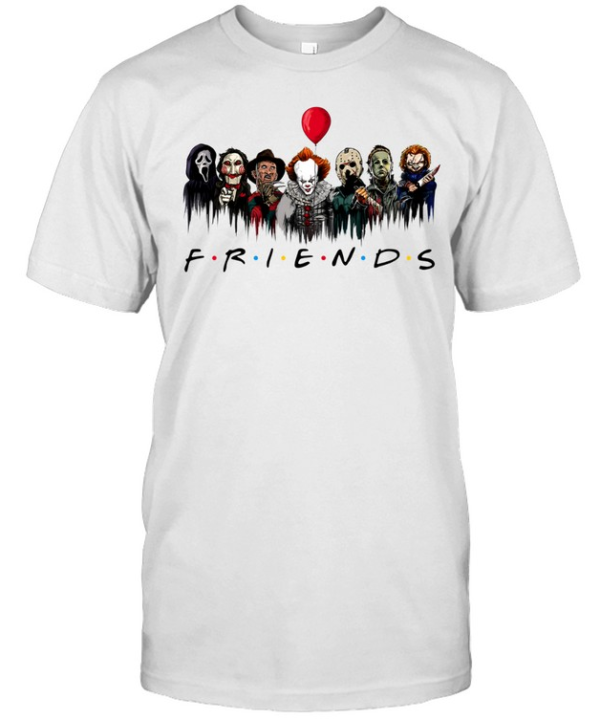 Horror Movie Characters Friends Parody Halloween  Classic Men's T-shirt