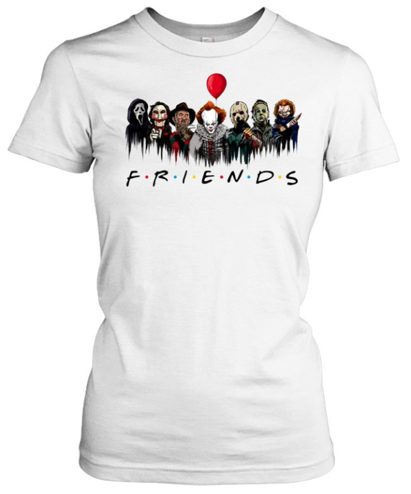 Horror Movie Characters Friends Parody Halloween Classic Women's T-shirt