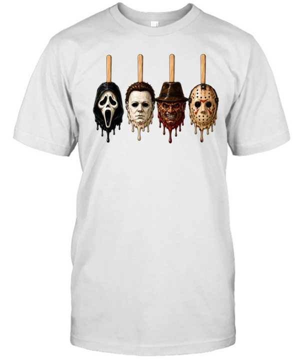 Horror Slasher Popsicles Freddy Jason Michael Ghostface  Classic Men's T-shirt
