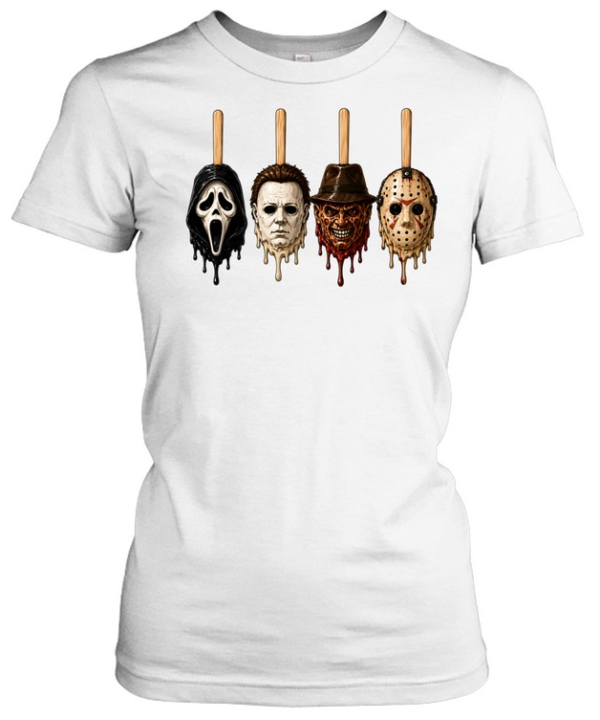 Horror Slasher Popsicles Freddy Jason Michael Ghostface Classic Women's T-shirt