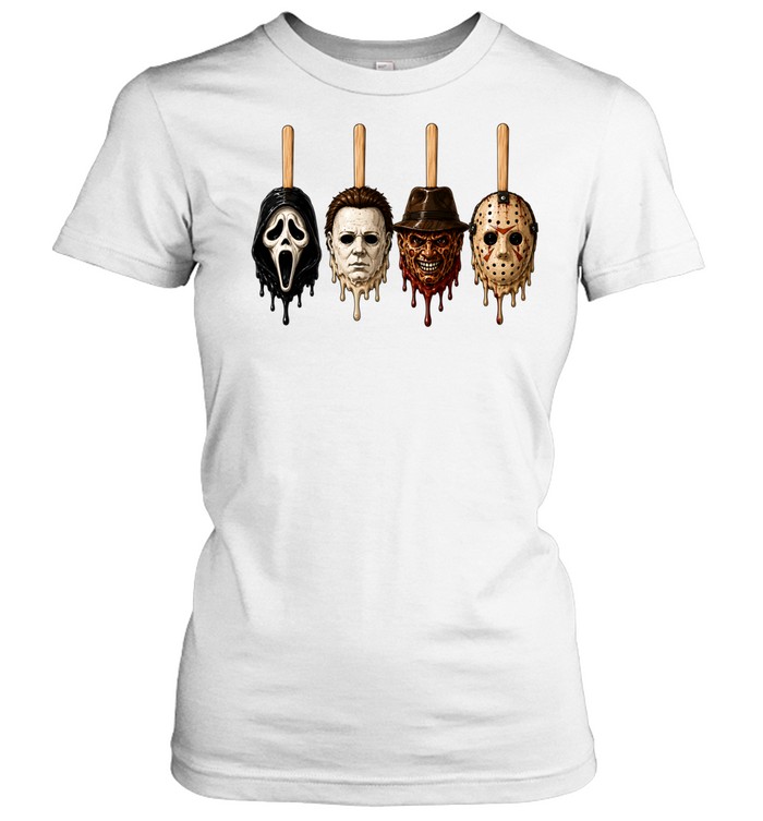 Horror Slasher Popsicles Freddy Jason Michael Ghostface Classic Women's T-shirt