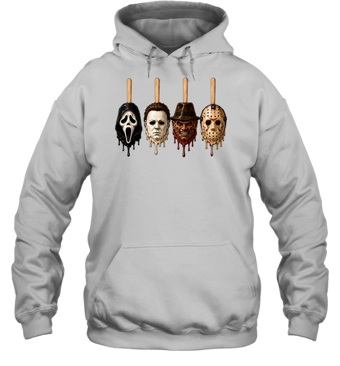 Horror Slasher Popsicles Freddy Jason Michael Ghostface Unisex Hoodie Horror Slasher Popsicles Freddy Jason Michael Ghostface Unisex Hoodie