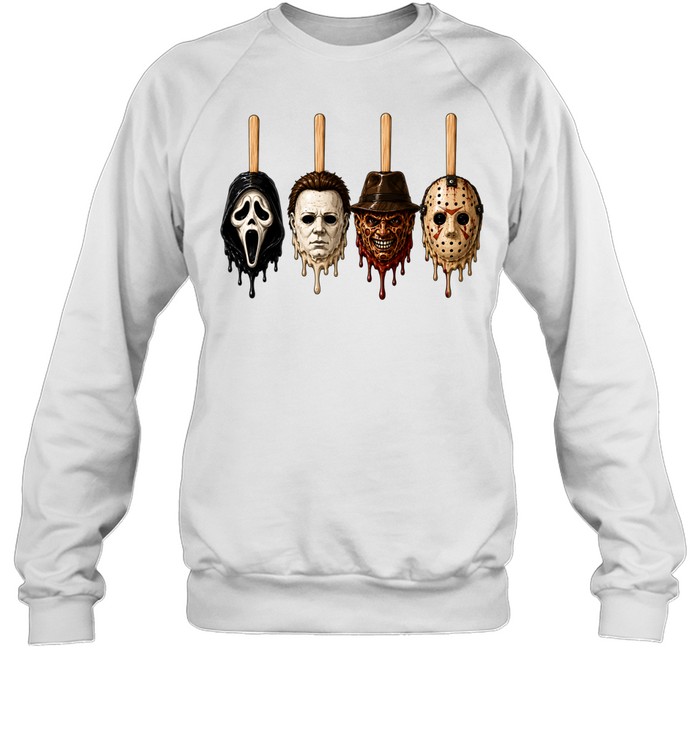 Horror Slasher Popsicles Freddy Jason Michael Ghostface Unisex Sweatshirt Horror Slasher Popsicles Freddy Jason Michael Ghostface Unisex Sweatshirt
