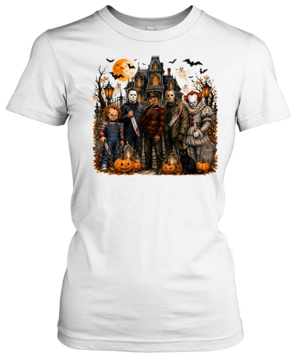 Horror Slasher Squad Haunted House Halloween Graphic Classic Women's T-shirt