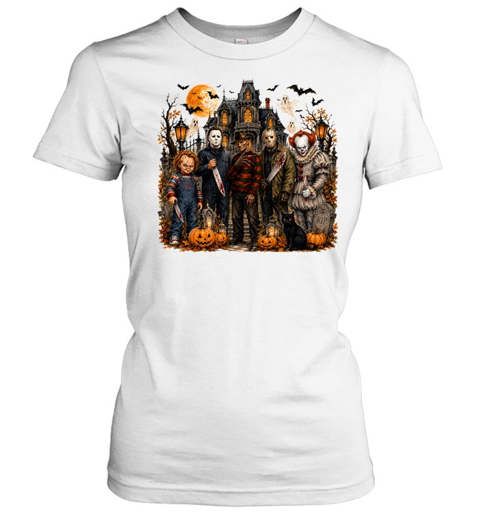 Horror Slasher Squad Haunted House Halloween Graphic Classic Women's T-shirt