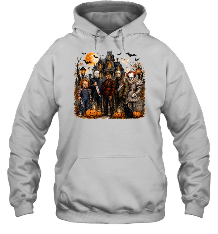 Horror Slasher Squad Haunted House Halloween Graphic Unisex Hoodie Horror Slasher Squad Haunted House Halloween Graphic Unisex Hoodie
