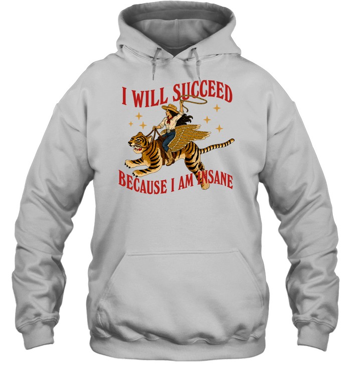 I will succeed because I am insane shirt Unisex Hoodie I will succeed because I am insane shirt Unisex Hoodie