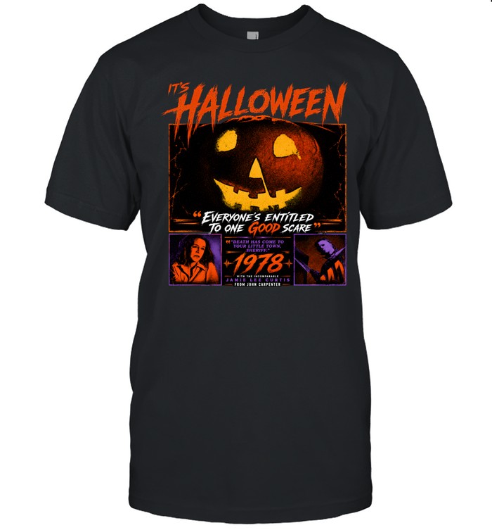 It's Halloween 1978 Movie Jack-O-Lantern Quotes Classic Men's T-shirt It's Halloween 1978 Movie Jack-O-Lantern Quotes Classic Men's T-shirt