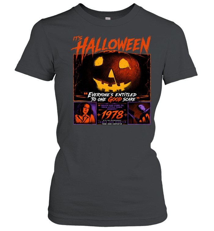 It's Halloween 1978 Movie Jack-O-Lantern Quotes Classic Women's T-shirt