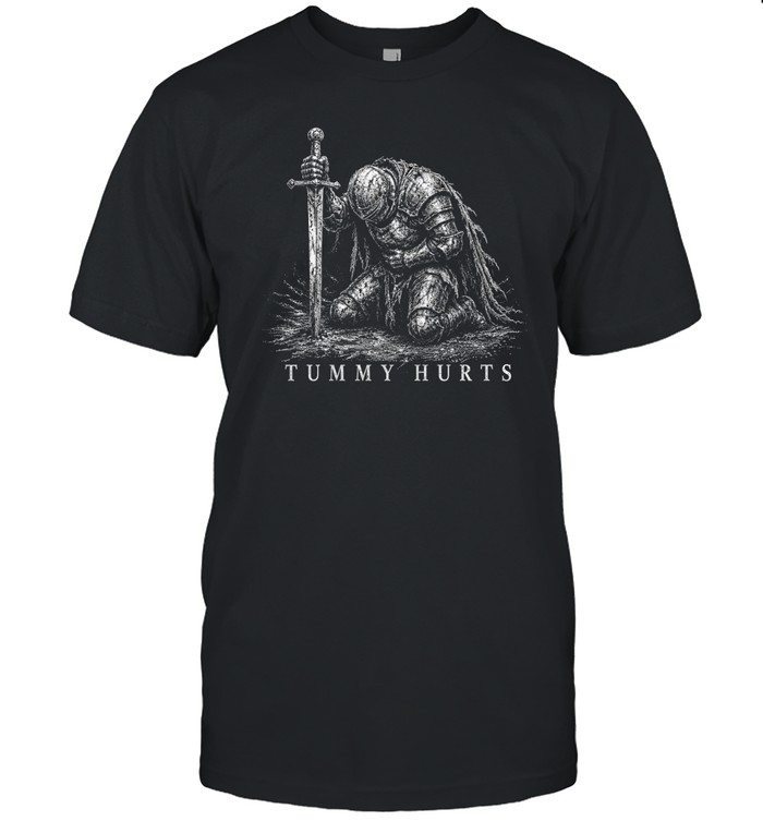 kneeling medieval knight tummy hurts dark fantasy funny meme shirt Classic Men's T-shirt kneeling medieval knight tummy hurts dark fantasy funny meme shirt Classic Men's T-shirt
