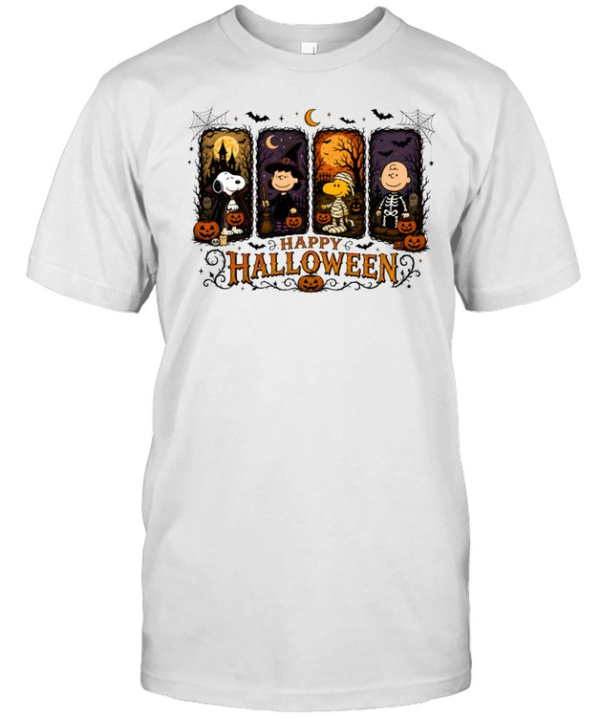 Peanuts Happy Halloween Snoopy Woodstock Charlie Brown Costume  Classic Men's T-shirt