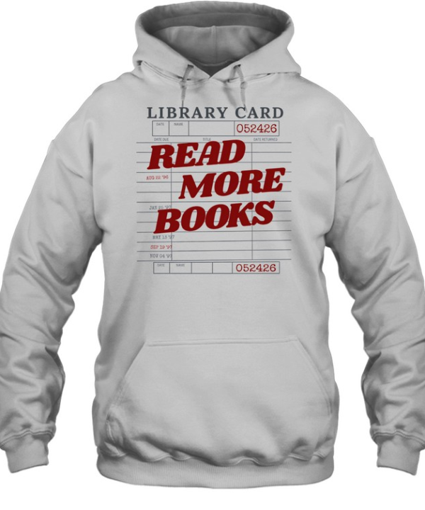 Read More Books Vintage Library Card Due Date Unisex Hoodie