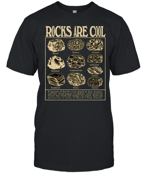 Rocks Are Cool Vintage Geology Field Guide Chart Classic Men's T-shirt