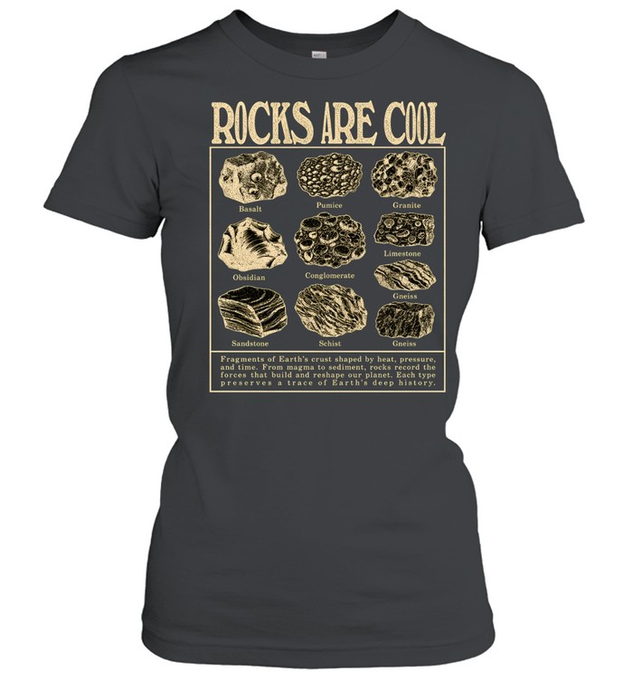Rocks Are Cool Vintage Geology Field Guide Chart Classic Women's T-shirt