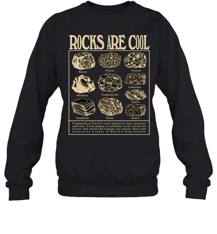 Rocks Are Cool Vintage Geology Field Guide Chart Unisex Sweatshirt Rocks Are Cool Vintage Geology Field Guide Chart Unisex Sweatshirt