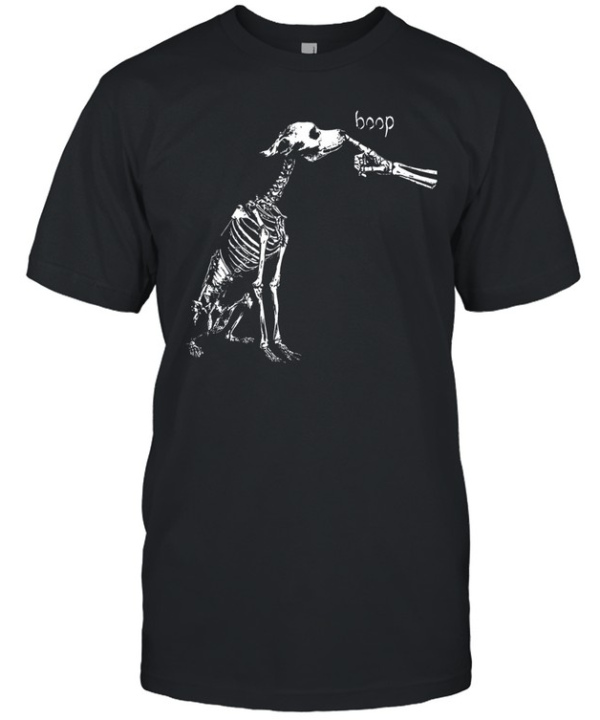 Skeleton Dog Boop Nose Funny Dog Lover Halloween Classic Men's T-shirt