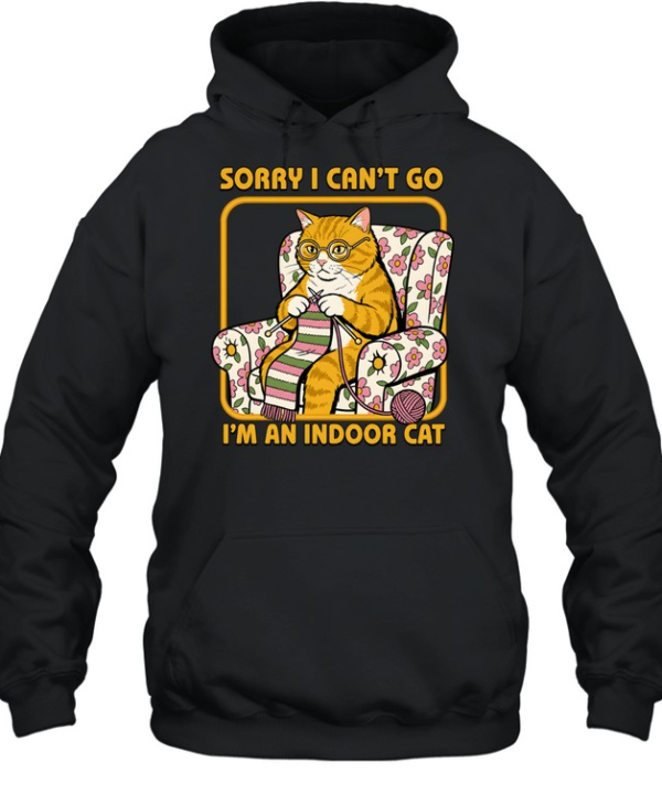 Sorry I Can't Go I'm an Indoor Cat Unisex Hoodie