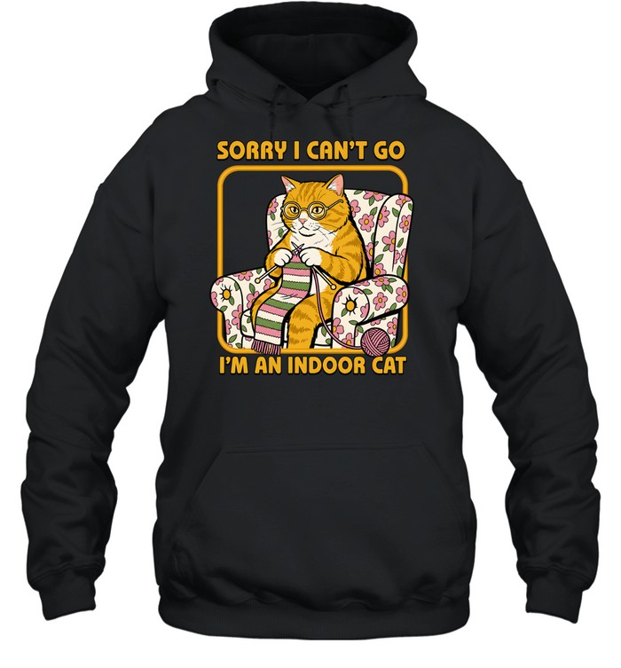Sorry I Can't Go I'm an Indoor Cat Unisex Hoodie Sorry I Can't Go I'm an Indoor Cat Unisex Hoodie