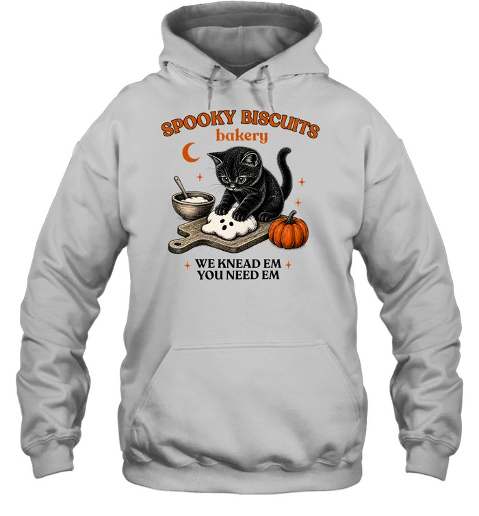 Spooky Biscuits Bakery Black Cat Kneading Ghost Dough Unisex Hoodie Spooky Biscuits Bakery Black Cat Kneading Ghost Dough Unisex Hoodie