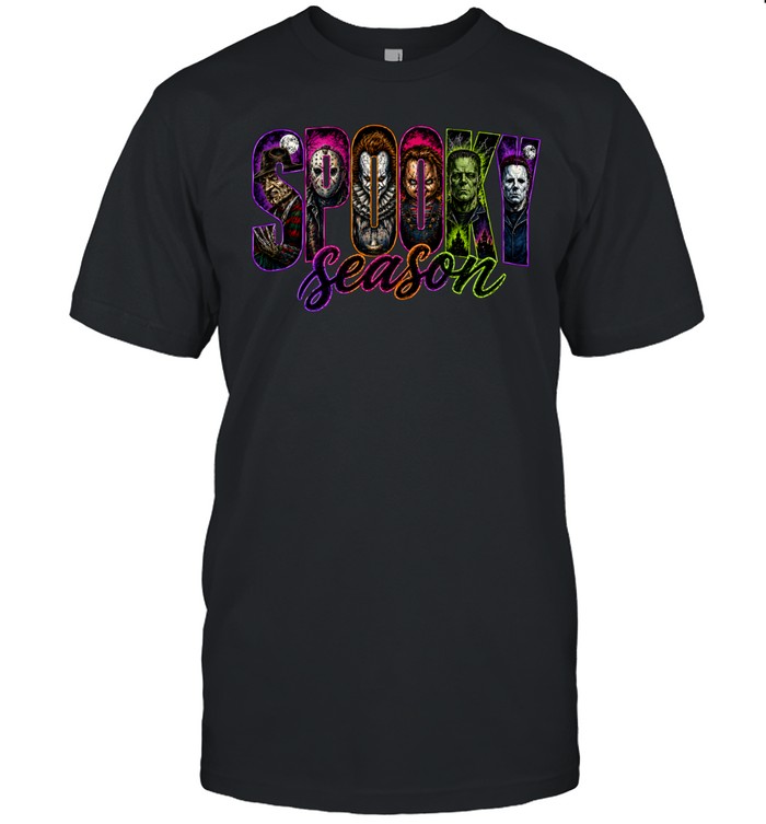 Spooky Season Horror Slasher Squad Freddy Jason Pennywise Chucky Classic Men's T-shirt Spooky Season Horror Slasher Squad Freddy Jason Pennywise Chucky Classic Men's T-shirt