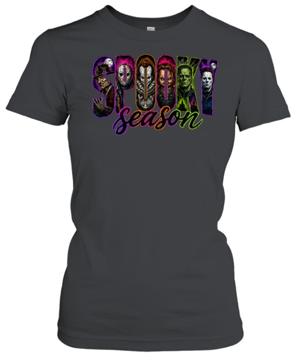 Spooky Season Horror Slasher Squad Freddy Jason Pennywise Chucky Classic Women's T-shirt