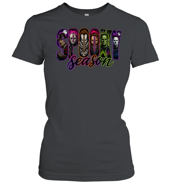 Spooky Season Horror Slasher Squad Freddy Jason Pennywise Chucky Classic Women's T-shirt