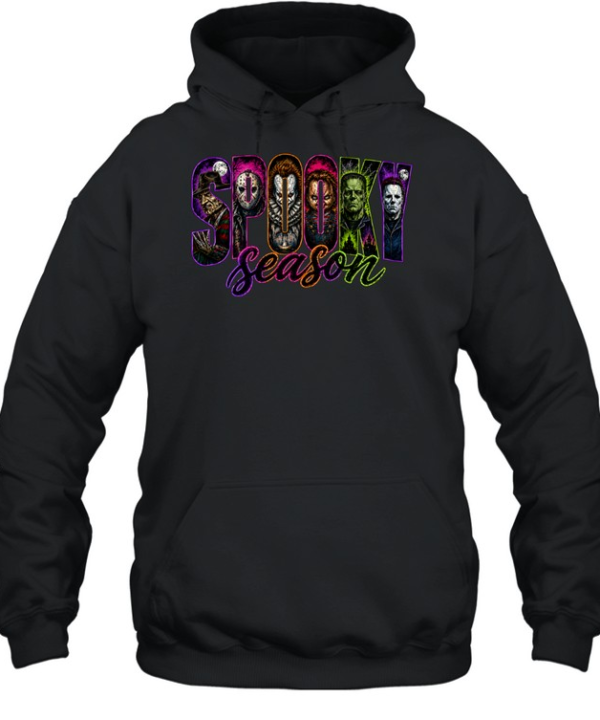 Spooky Season Horror Slasher Squad Freddy Jason Pennywise Chucky Unisex Hoodie