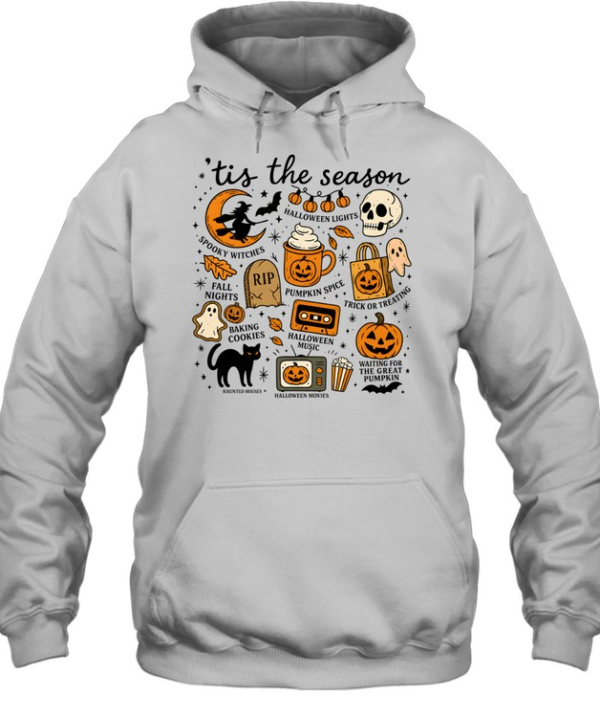 Tis The Season Spooky Halloween Flash Sheet Elements  Unisex Hoodie