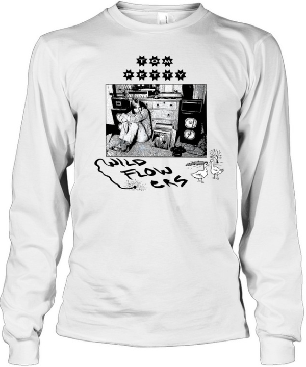 Tom Petty Wildflowers Retro Bedroom Long Sleeved T-shirt