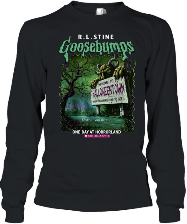 Vintage Goosebumps One Day At Horrorland  Welcome To Halloweentown  Long Sleeved T-shirt