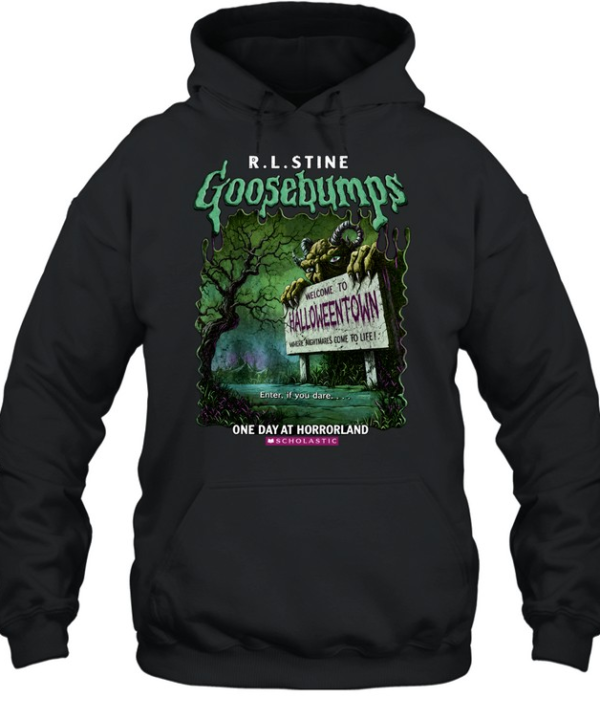 Vintage Goosebumps One Day At Horrorland  Welcome To Halloweentown  Unisex Hoodie