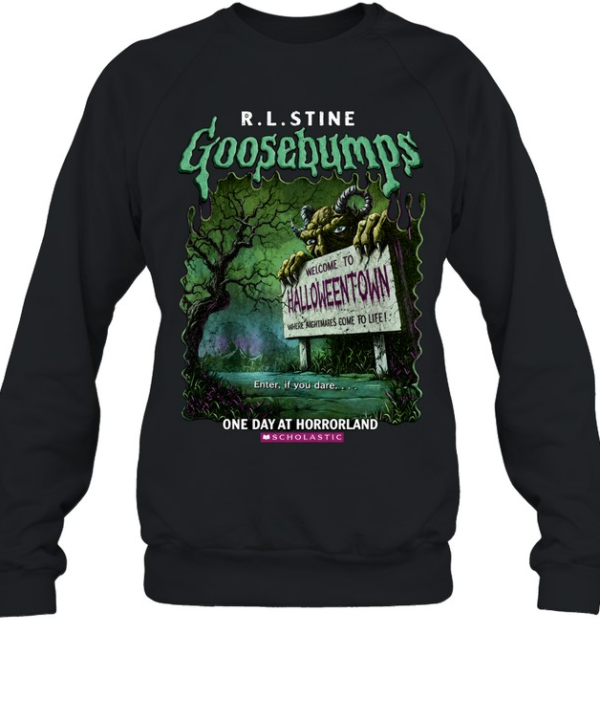Vintage Goosebumps One Day At Horrorland  Welcome To Halloweentown  Unisex Sweatshirt