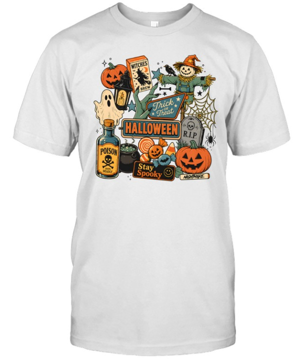 Vintage Halloween Trick Or Treat Stay Spooky Retro Graphic Classic Men's T-shirt