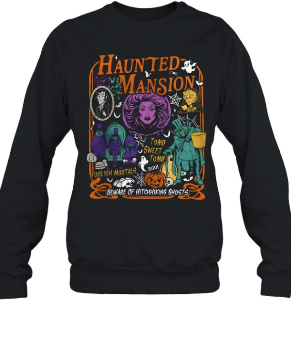 Vintage Haunted Mansion  Madame Leota Hatbox Ghost Halloween  Unisex Sweatshirt