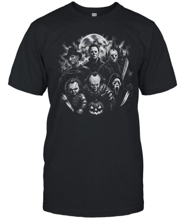 Vintage Horror Movie Slasher Squad Michael Jason Freddy Washed  Classic Men's T-shirt