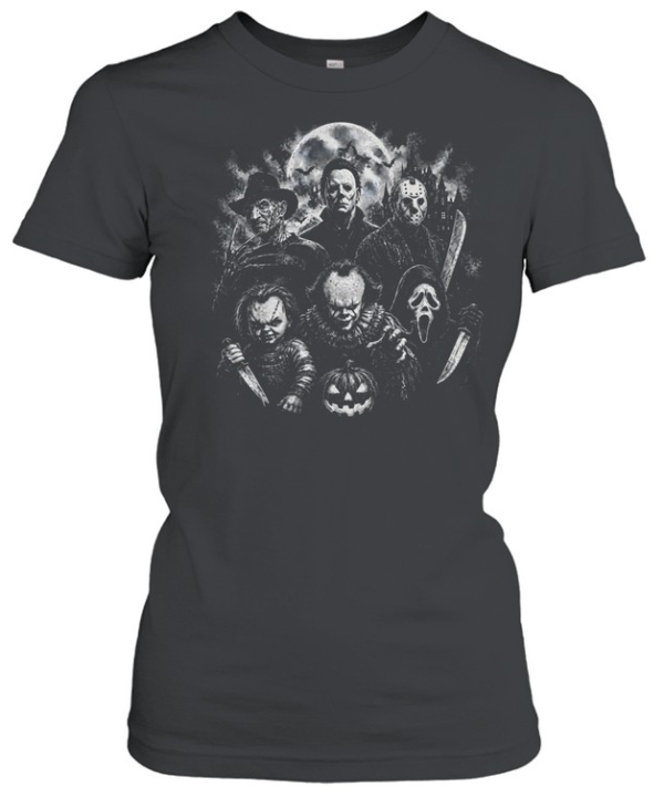 Vintage Horror Movie Slasher Squad Michael Jason Freddy Washed  Classic Women's T-shirt